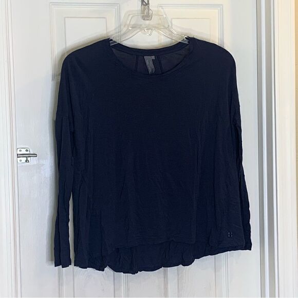 Sweaty Betty Navy Blue Long Sleeve Athletic Top Size Small - Picture 10 of 10